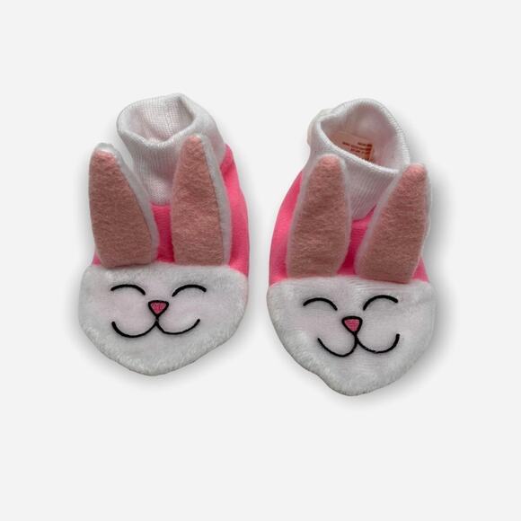 Vintage 90s Baby Girl Bunny Slippers - Picture 1 of 7